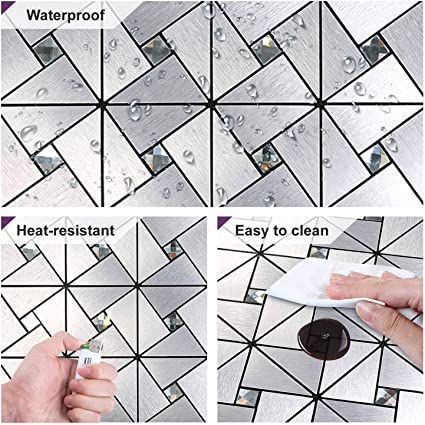 ورق حائط شكل معدني وتربروف بديل الدهانات بلزق دبل فيس قوي لتجديد الديكور