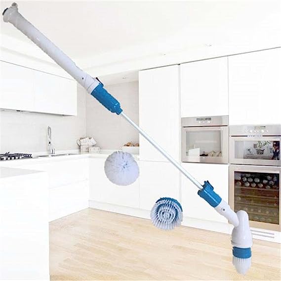 فرشاة تنظيف كهربائية دوارة ب 3 روؤس مختلفة تعمل بالشحن للسيراميك والأحواض والبلاط والزجاج