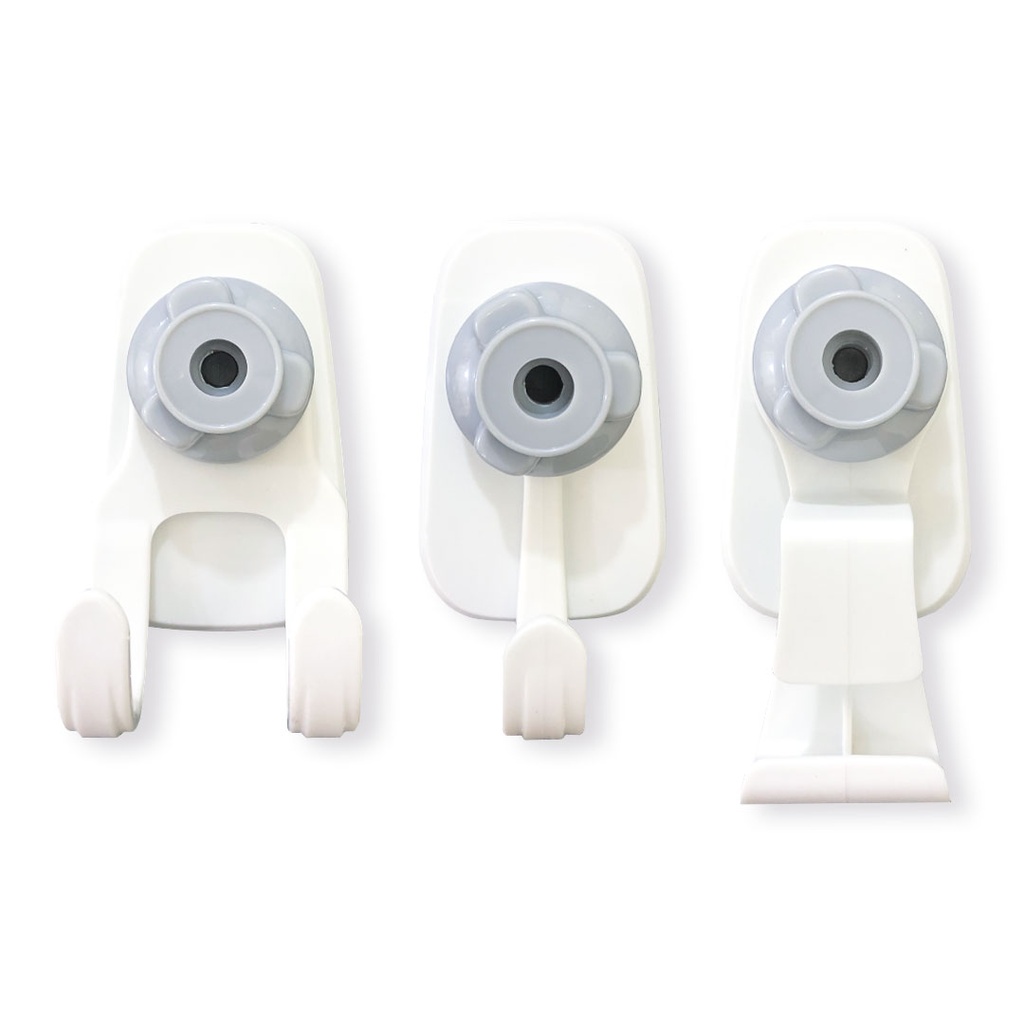 شماعة هوك 3 قطع لتعليق الملابس وادوات المطبخ والحمام ذاتي اللصق بدون تخريم وحفر