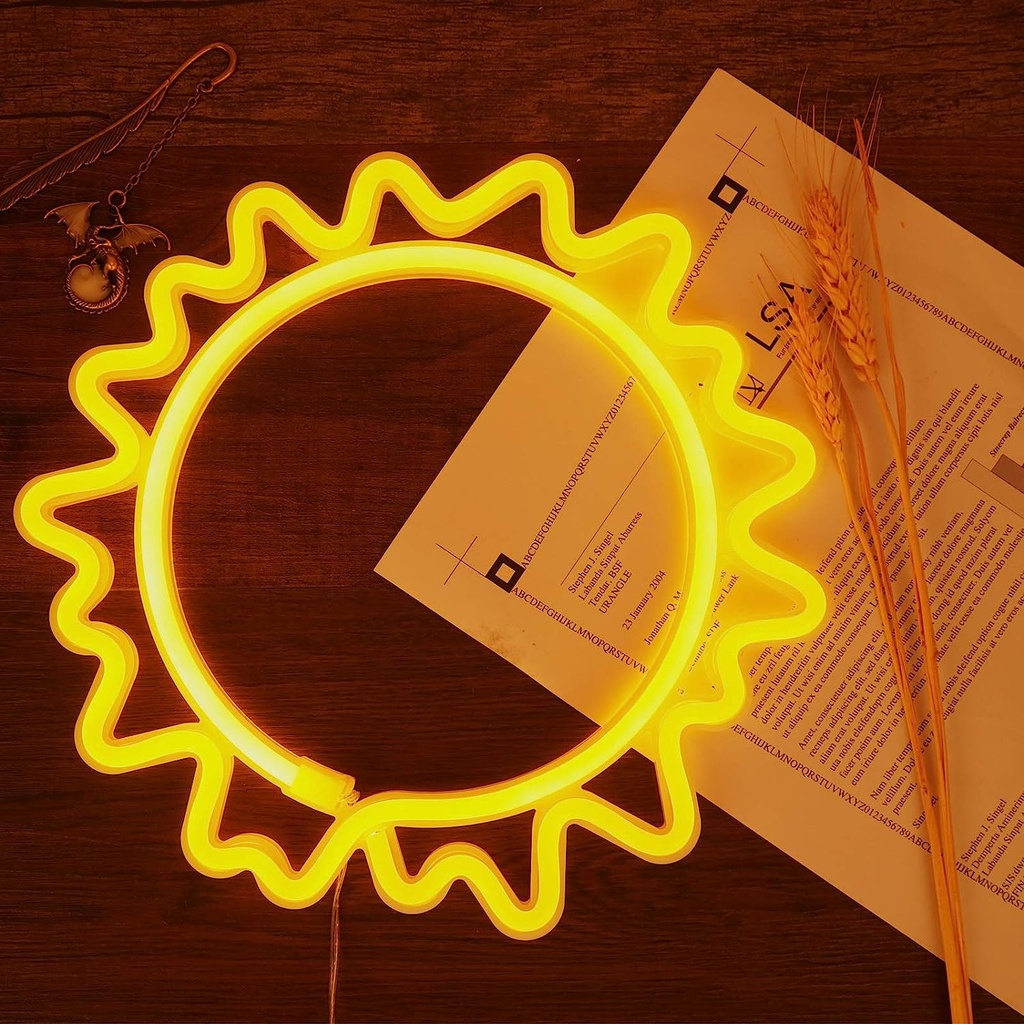 Sun Neon Led Light Sign Art Decor
