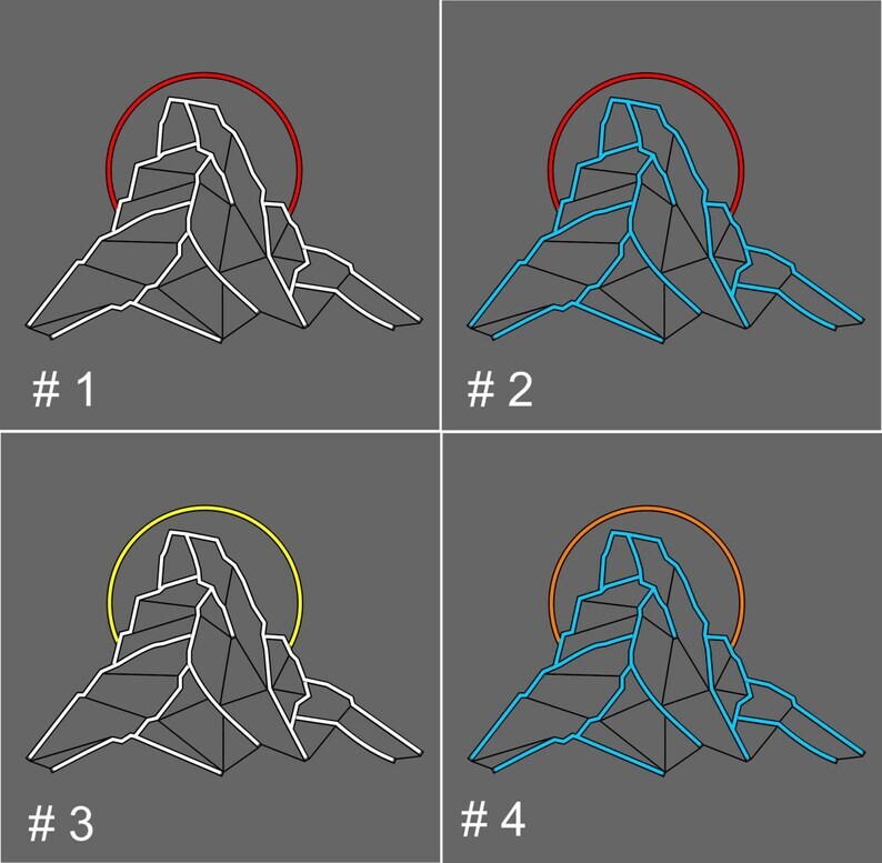 Mount Everest Neon Led Light Sign Art Decor 50*60‎