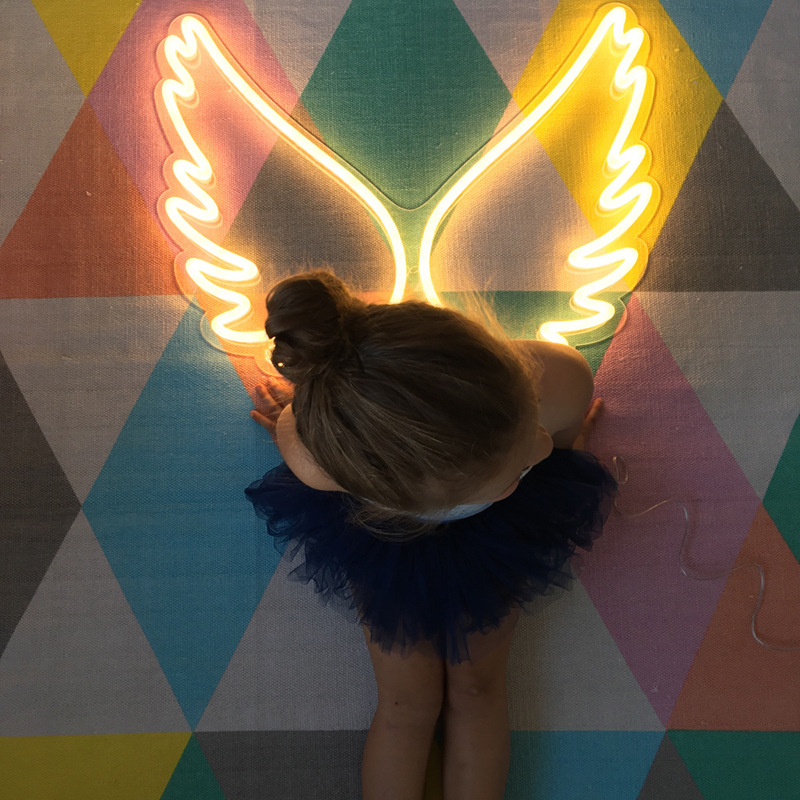 Wings Neon Led Light Sign Art Decor 80*80‎