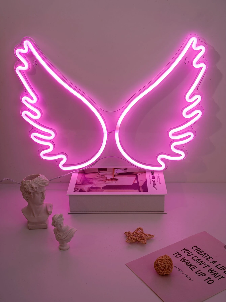 Wings Neon Led Light Sign Art Decor 80*80‎