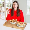 ترابيزة سرير لتقديم الطعام خشب بارجل قابلة للطي لسهولة ويد لسهولة الحمل