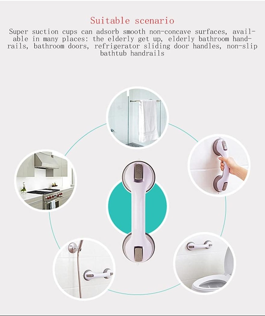 مقبض أمان مانع للأنزلاق لمساعدة ودعم المصابين و كبار السن والأطفال للنهوض من احواض الاستحمام