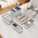 منظم دولاب وادراج للبناطيل والتيشرتات والقمصان مقسم 12 خانة قابل للطي لسهولة التخزين وبيد