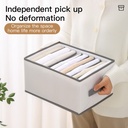 منظم دولاب وادراج للبناطيل والتيشرتات والقمصان مقسم 12 خانة قابل للطي لسهولة التخزين وبيد