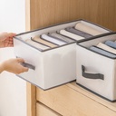 منظم دولاب وادراج للبناطيل والتيشرتات والقمصان مقسم 12 خانة قابل للطي لسهولة التخزين وبيد