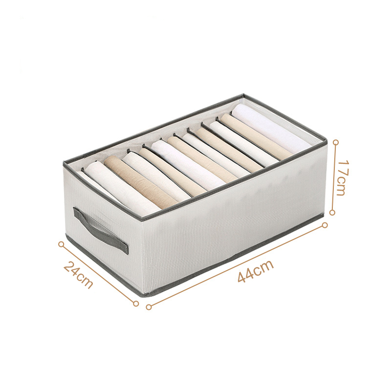منظم دولاب وادراج للبناطيل والتيشرتات والقمصان مقسم 12 خانة قابل للطي لسهولة التخزين وبيد