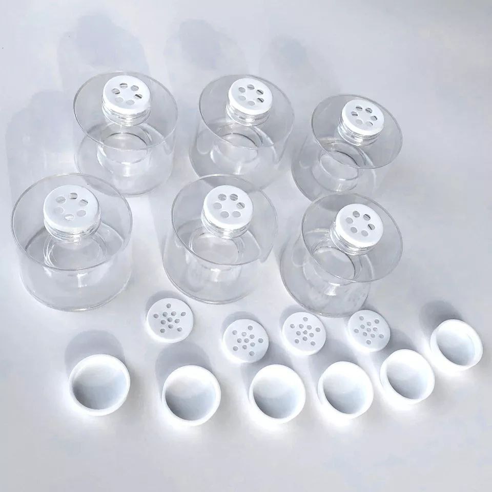 عمود برطمانات التوابل من الأكلريك 6 برطمانات