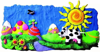 صلصال فوم 12 قطعة بالوان مختلفة غير سام وسهل التشكيل للعب وتنمية مواهب الاطفال