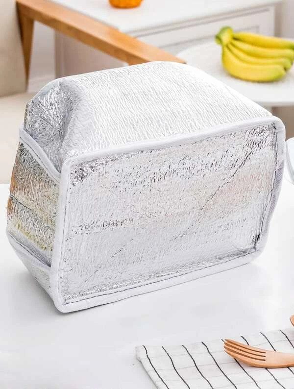 شنطة لانش بوكس حرارية لحفظ الطعام والمشروبات للشغل والمدرسة بجيب خارجي ويد لسهولة الحمل