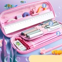 مقلمة يونيكورن ثري دي مقسمة من لحمل وتنظيم الاقلام وادوت الدراسة