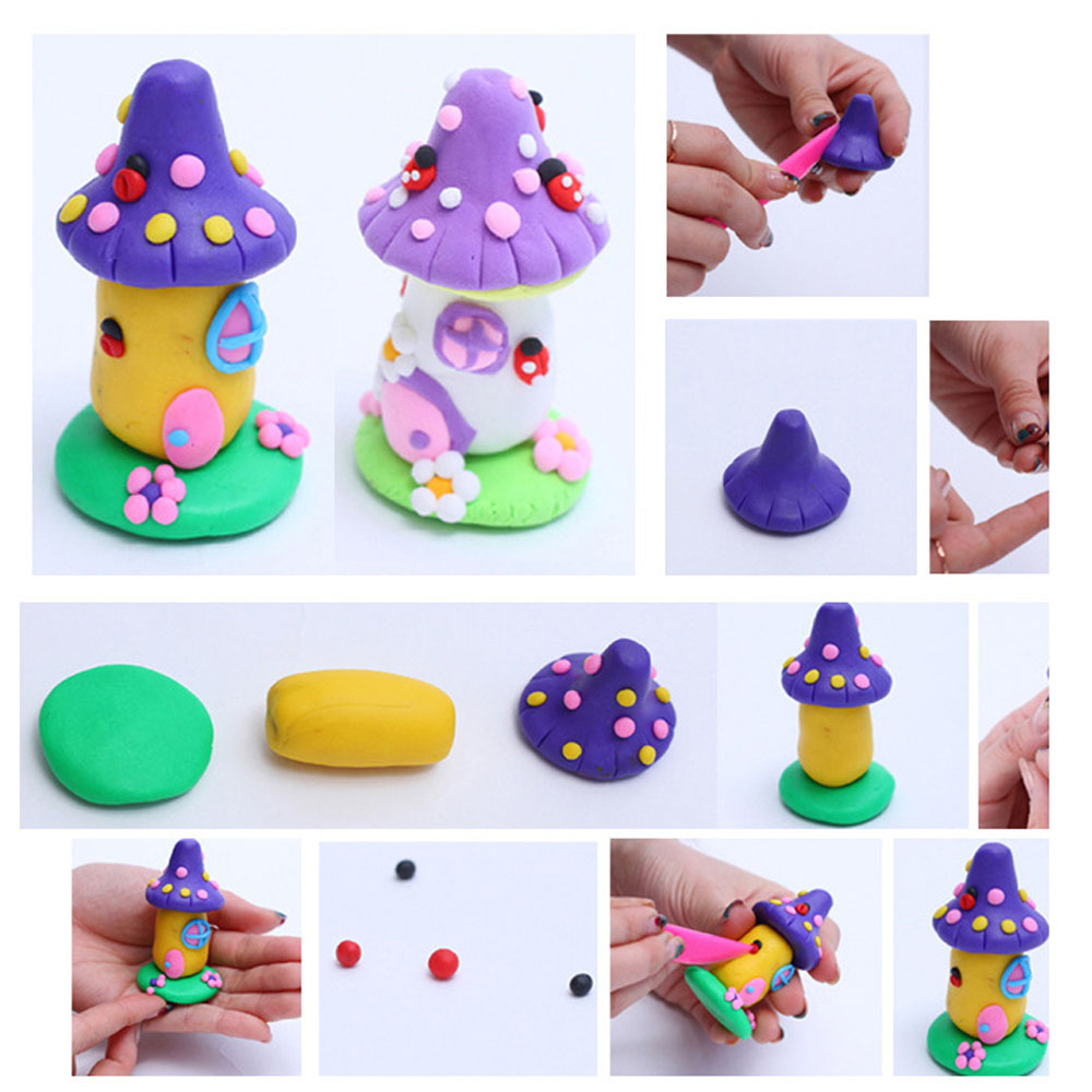 صلصال فوم غير سام 12 قطعة بألوان مختلفة سهل التشكيل للعب وتنمية مواهب ومهارات الأطفال