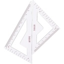 علبة ادوات هندسية 7 قطع تتكون من برجل ومنقلة و2 مثلث واستيكة لدراسة الرياضيات