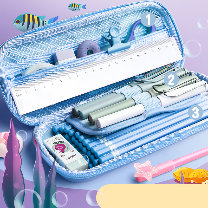 مقلمة اشكال فضائية ثري دي لتنظيم ادوات الدراسة كالاقلام والبرايات والالوان متعددة الاستخدام