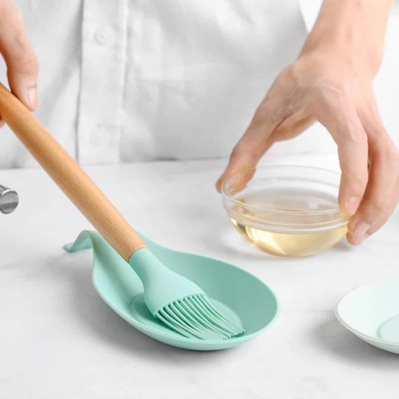 حامل ومنظم مغرفة ومعالق الطبخ سيليكون