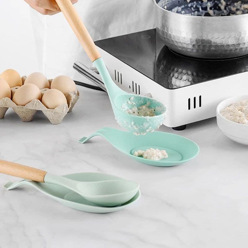 حامل ومنظم مغرفة ومعالق الطبخ سيليكون