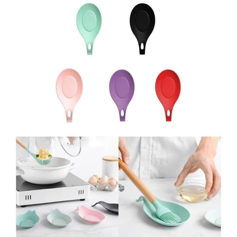 حامل ومنظم مغرفة ومعالق الطبخ سيليكون