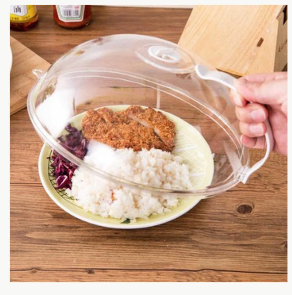 غطاء طعام الميكرويف بيد لتوزيع الحرارة بالتساوي والحفاظ على الميكرويف من الأتساخ