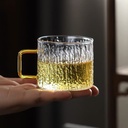 مج قهوة زجاج صغير يد مدهب