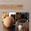 طقم برطمانات زجاج 3 قطع باحجام مختلفة وغطاء كروي لحفظ وتخزين الحبوب والبقوليات والتوابل