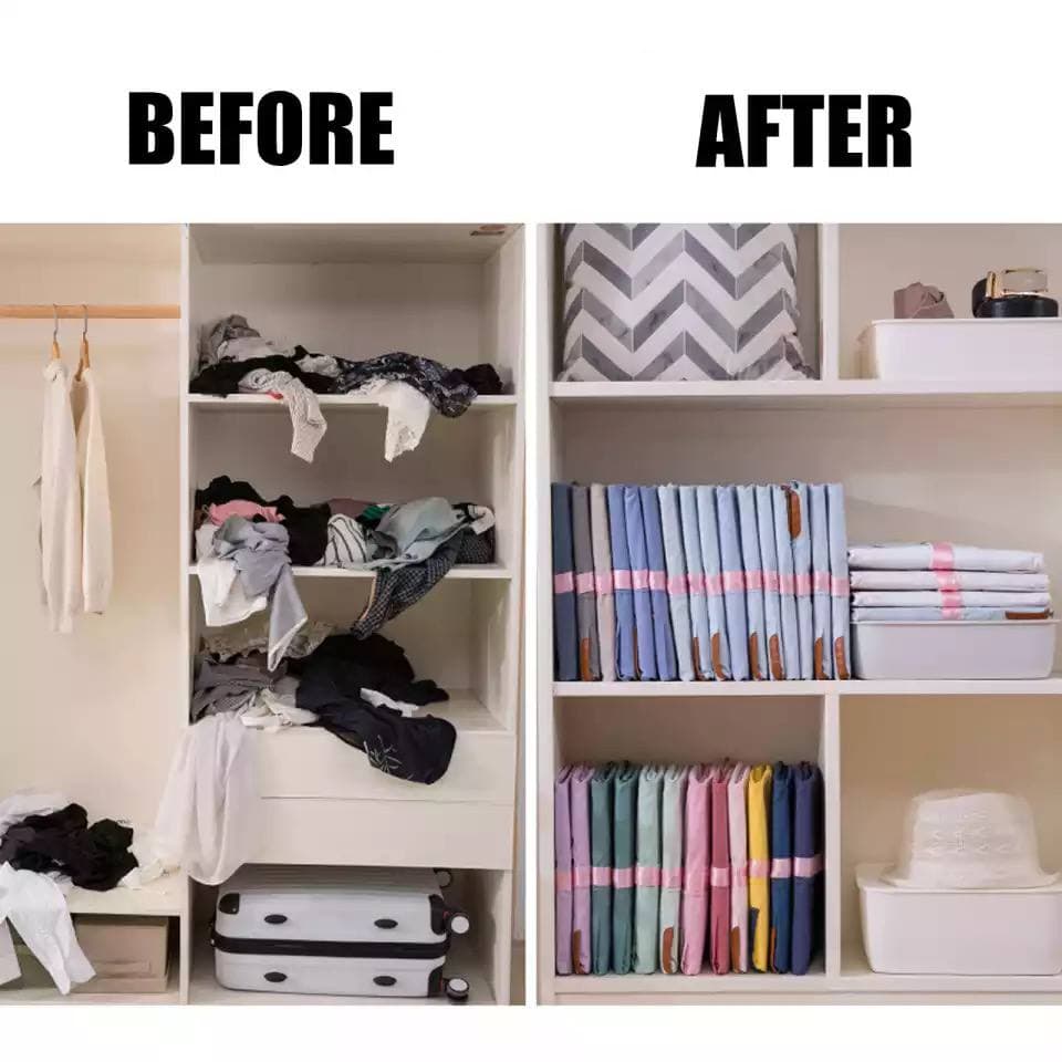 منظم القمصان وتطبيقها داخل الدولاب وأثناء السفر 5 قطع