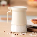 برطمان 350 ملي لحفظ وتخزين التوابل والشاي والسكر بغطاء ومعلقة ويد