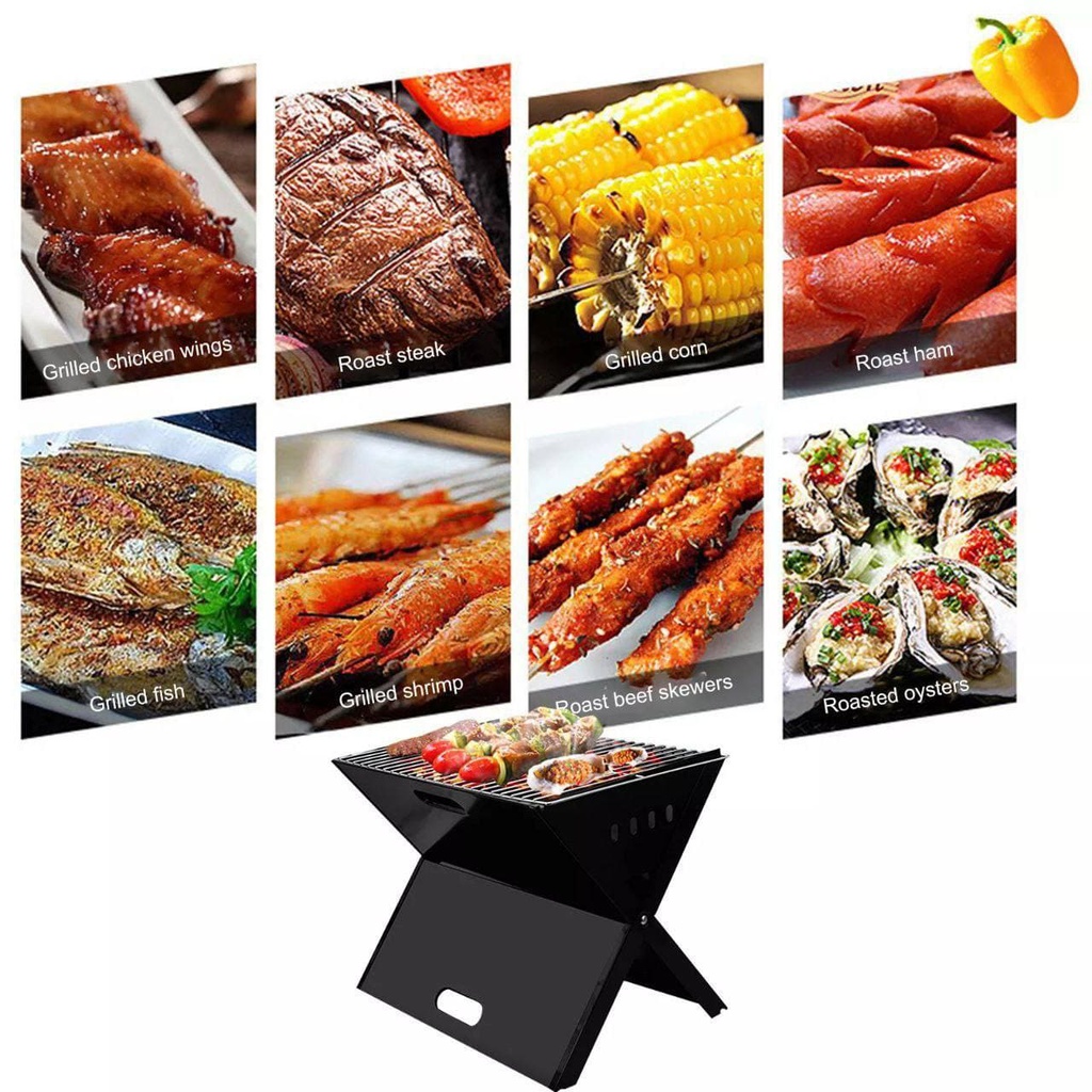 شواية الفحم المحمولة والقابلة للطي لشواء رائع في أي مكان