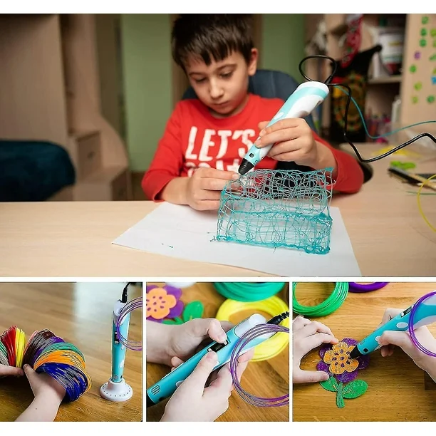 قلم رسم ثري دي بشاشة عرض قابل لتعديل السرعة ودرجة الحرارة لرسومات ومجسمات واقعية