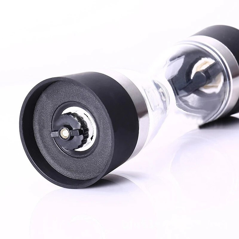 مطحنة فلفل اسود وتوابل يدوية 2 في 1 من الزجاج عملية وسهلة الاستخدام والتنظيف