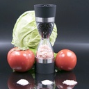 مطحنة فلفل اسود وتوابل يدوية 2 في 1 من الزجاج عملية وسهلة الاستخدام والتنظيف