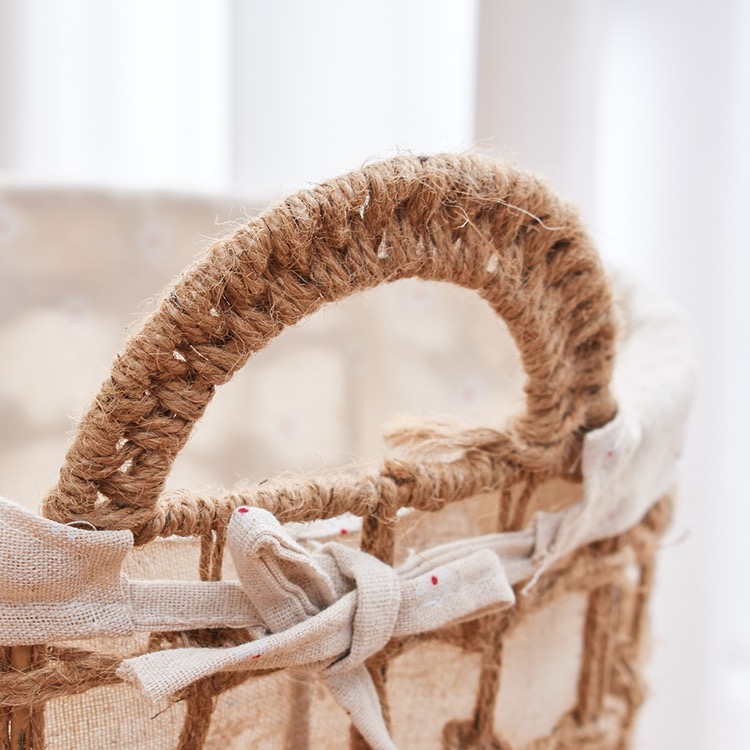 ka1340 طقم باسكت غسيل خوص مدور