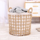 ka1340 طقم باسكت غسيل خوص مدور