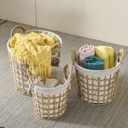 ka1340 طقم باسكت غسيل خوص مدور