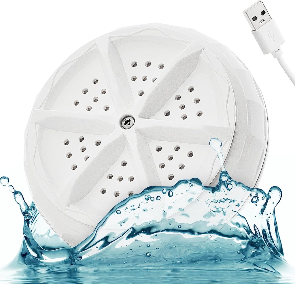 غسالة كهربائية ميني بالموجات فوق الصوتية محمولة للسفر والرحلات للملابس والاواني بوصلة يو اس بي