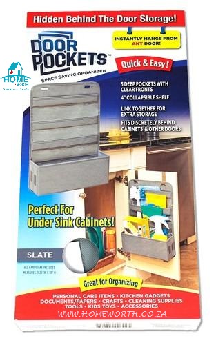 منظم أدوات التنظيف للتعليق على درفة تحت الحوض