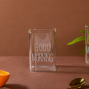 كوباية جود مورنينج 200 ملي لشرب العصائر والنسكافيه من الزجاج الشفاف