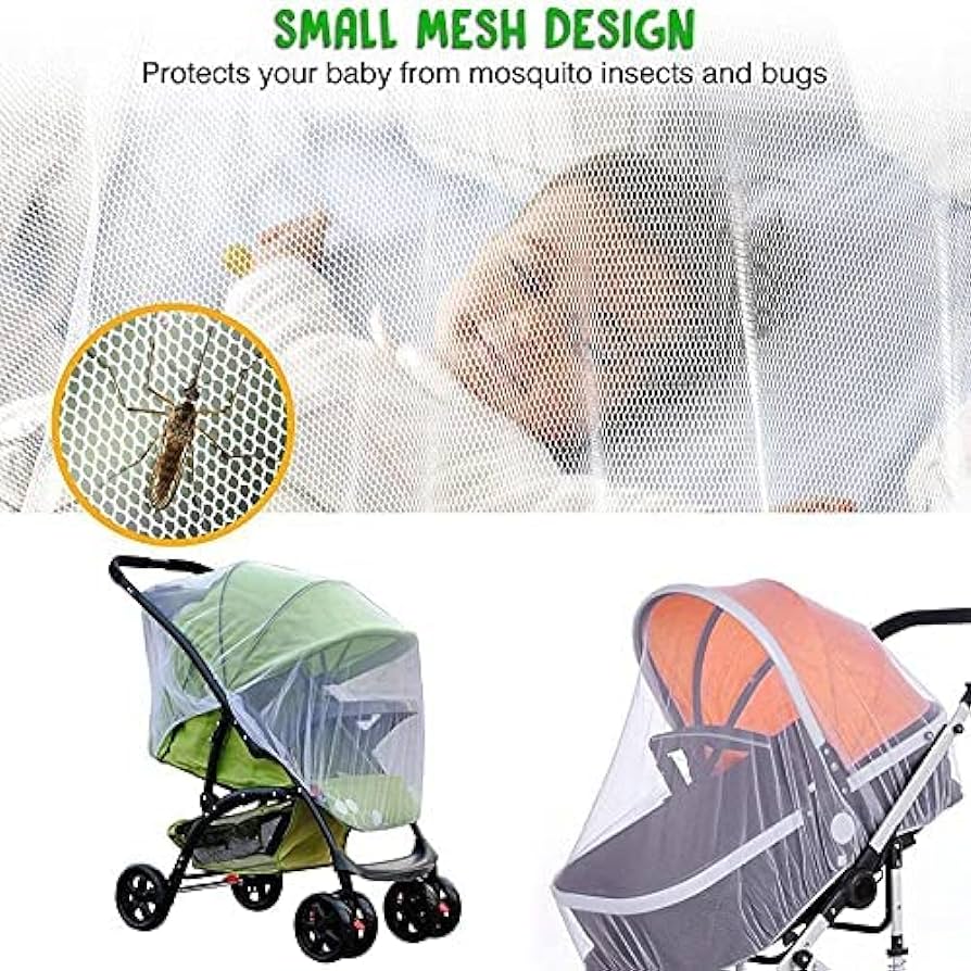 ناموسية لتغطية وحماية الاطفال من الناموس والحشرات للاسترولر وكرسي السيارات