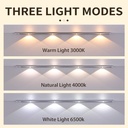 كشاف ليد سينسور 5 لمبات مطور 3 اوضاع مختلفة لاضاءة  خزانة المطبخ والدولايب والممرات والسلالم معه يو اس بي لاعادة الشحن