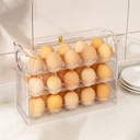 استاند ومنظم اكليريك 3 ارفف لحمل وتنظيم البيض داخل الثلاجة علي الارفف والابواب يحمل حتي 30 بيضة