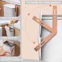 باسكت قمامة يعلق علي درف المطبخ بلزق دبل فيس بغطاء ويد من ايكوكو