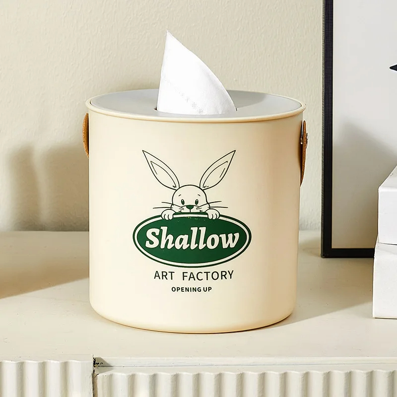 علبة مناديل محمول دائرية لتخزين مناديل المطبخ  والحمام  كديكور لمنزلك