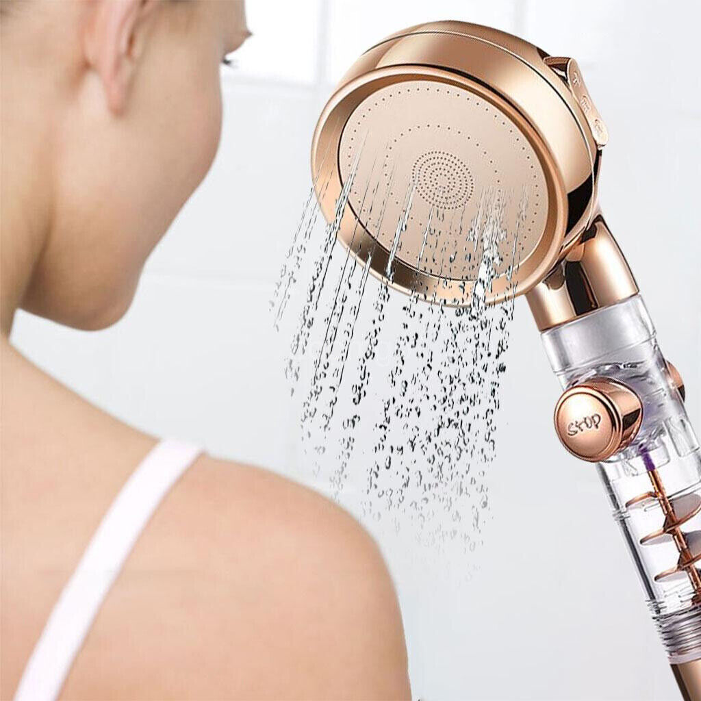 سماعة دش لزيادة ضغط المياه بفلتر لتنقية الشوائب و 3 انظمة رش قابل للتغير بينهم حسب الرغبة وزرار للفتح والغلق