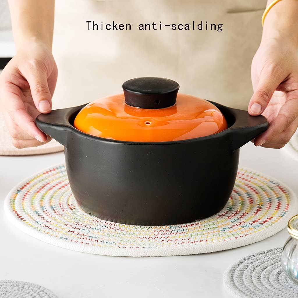 مفارش طاوله منسوجه بيضاويه  4 قطع مقاومه للحراره