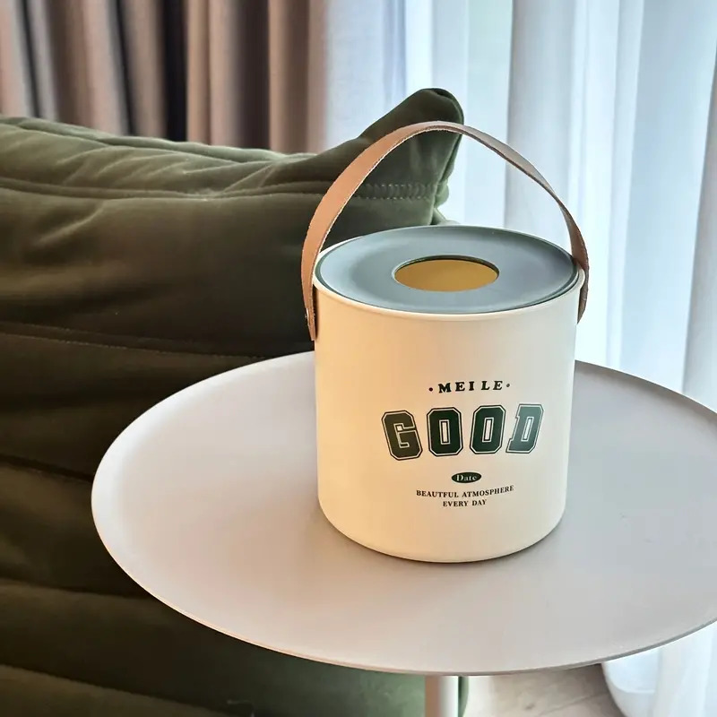 علبة مناديل شيك بيد جلد باللون البني لغرف النوم والاطفال والليفنج والمطبخ والمكتب