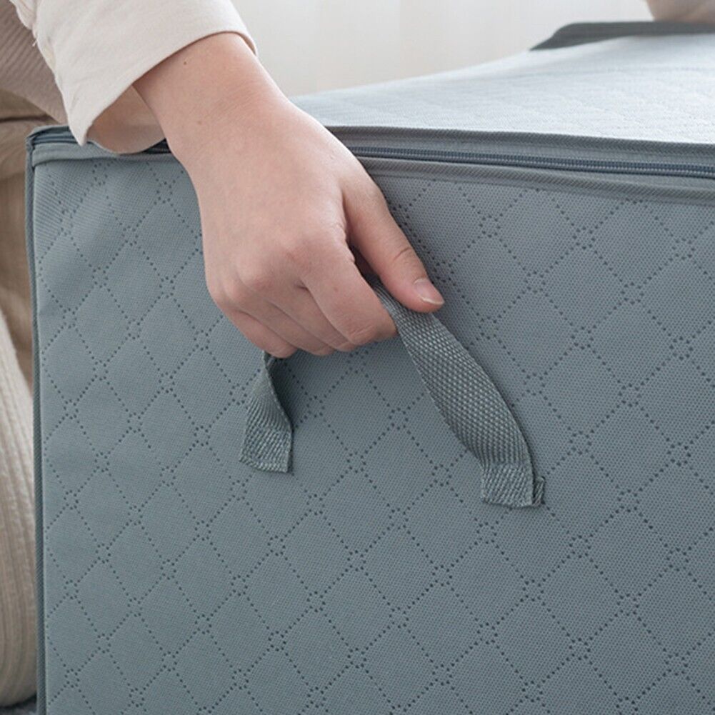 شنطة تخزين ملابس كبيرة مطبوعة باشكال كرتونية مختلفة باتنين يد لسهولة الحمل والتنقل متعددة الاستخدامات ا