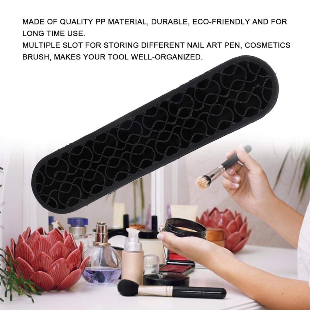 حامل ادوات ميكاب ومناديل سيليكون مرن لتنظيم وتخزين ادوات التجميل