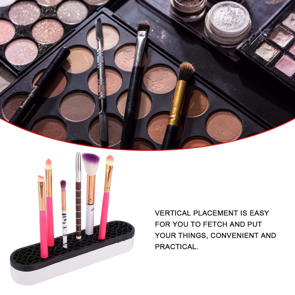 حامل ادوات ميكاب ومناديل سيليكون مرن لتنظيم وتخزين ادوات التجميل