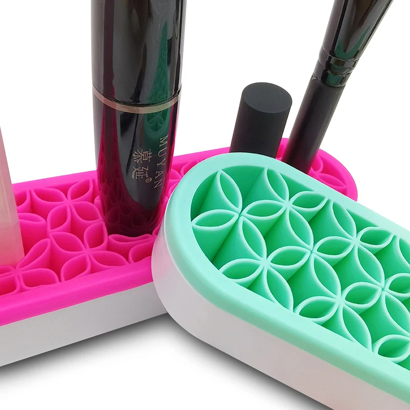 حامل ادوات ميكاب ومناديل سيليكون مرن لتنظيم وتخزين ادوات التجميل